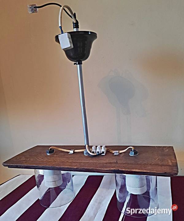 Żyrandol lampa 2 x E 27 projekt własny Ostrów Wielkopolski
