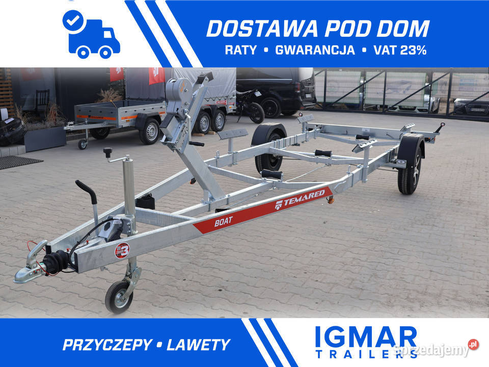 Przyczepa do łodzi TEMARED BOAT B1307621 V z LED Giżycko