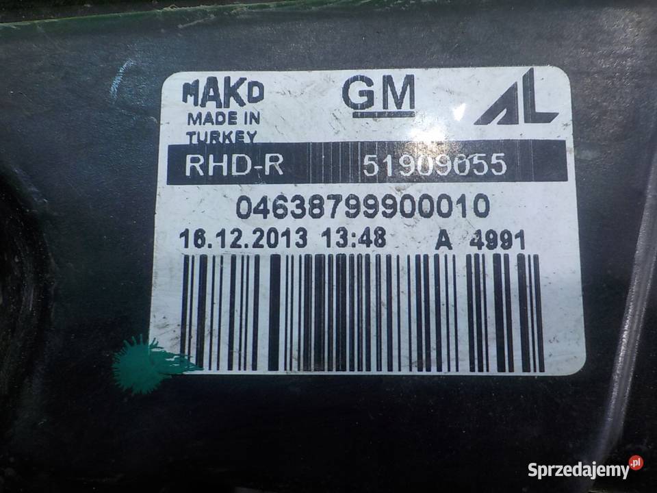 OPEL COMBO D 13 CDTI 14r VAN L1H1 lampa prawa Suków