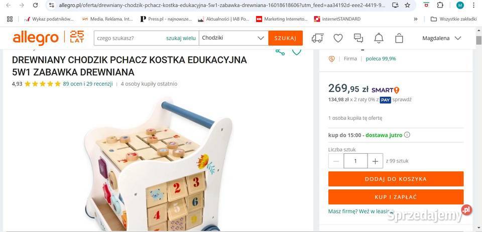 pchach drewniany dziecka Warszawa