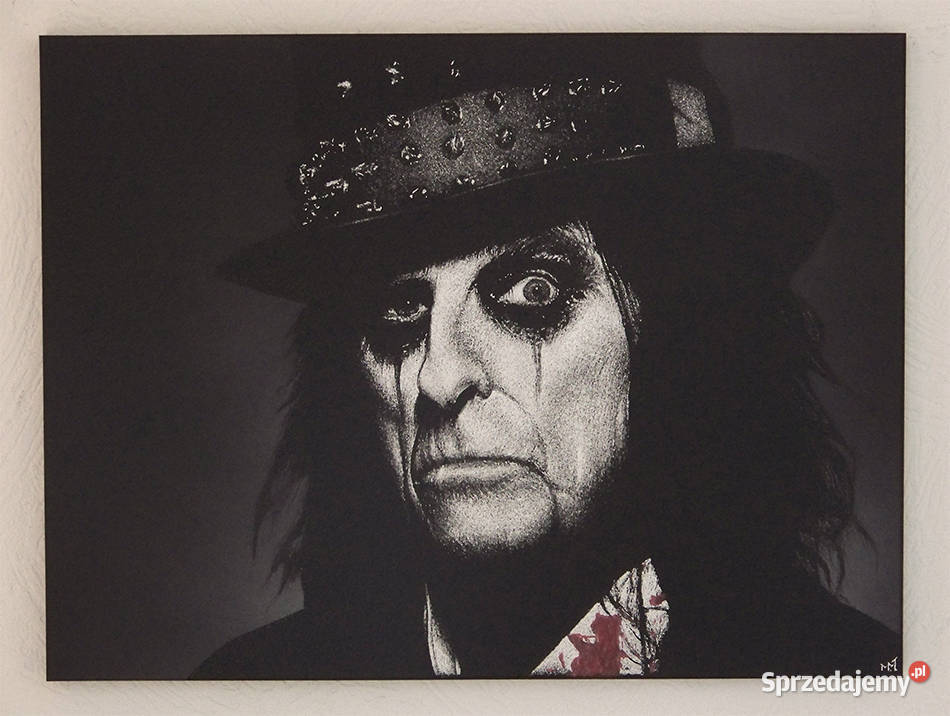 Ręcznie rzeźbiony w blasze Alice Cooper Sandomierz