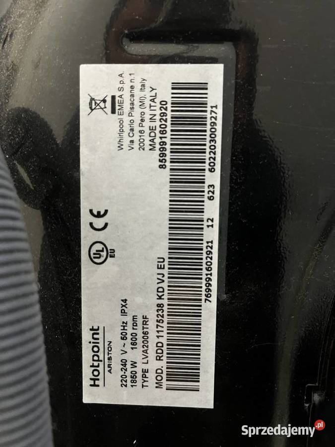 Pralkosuszarka Hotpoint Ariston śląskie Miedźna