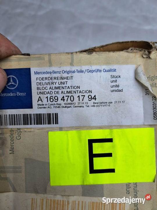 pompa paliwa Mercedes W169 CDI A1694701794