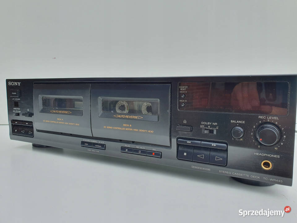 Magnetofon catette deck SONY TC WR445 445 Elektronika Międzychód sprzedam