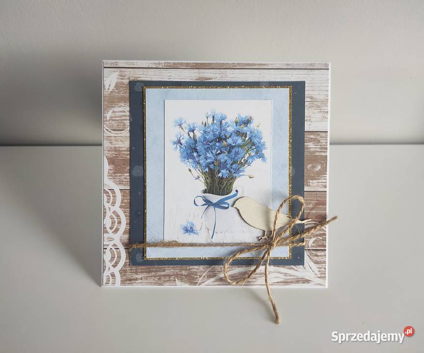 Kartka ręcznie robiona na urodziny Chabry Łódź sprzedam