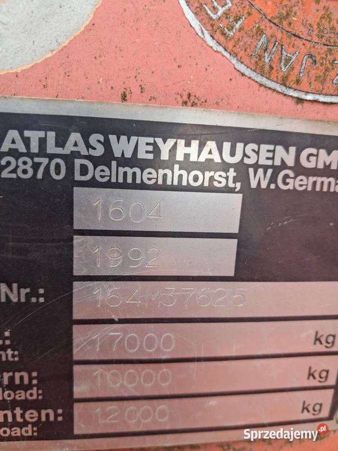 Atlas 1604 koparka Koła Osówka