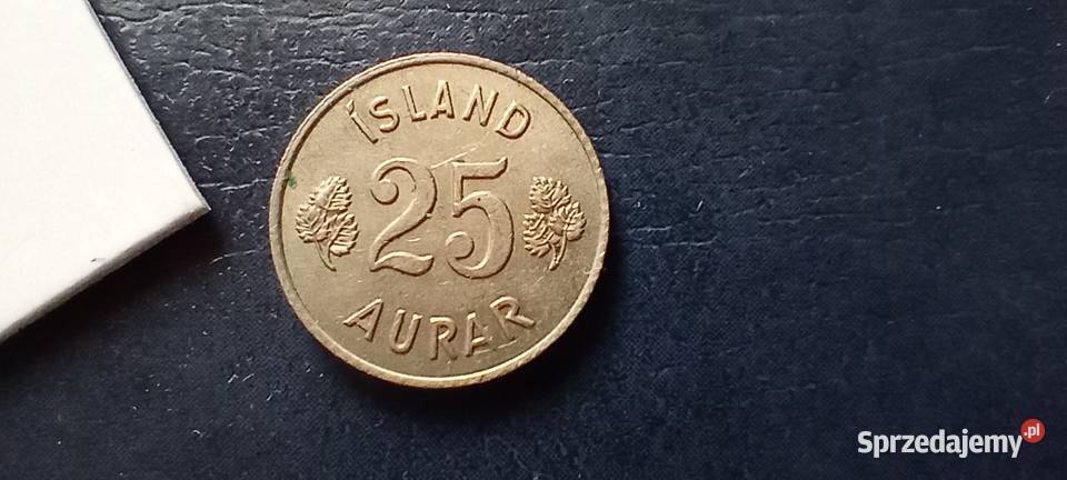 Stare monety 25 aurar 1961 Islandia Lesko