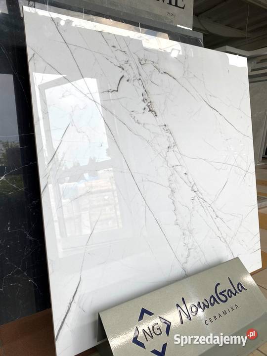 Gres polerowany Marmo Thassos 80x80 BIAŁY MARMUR łódzkie Łask sprzedam