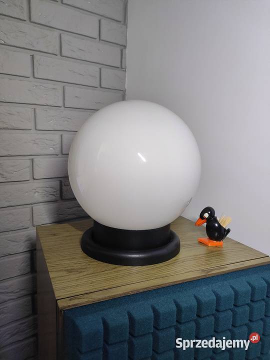 Lampa szklana kula PRL vintage lata 60 Kalisz