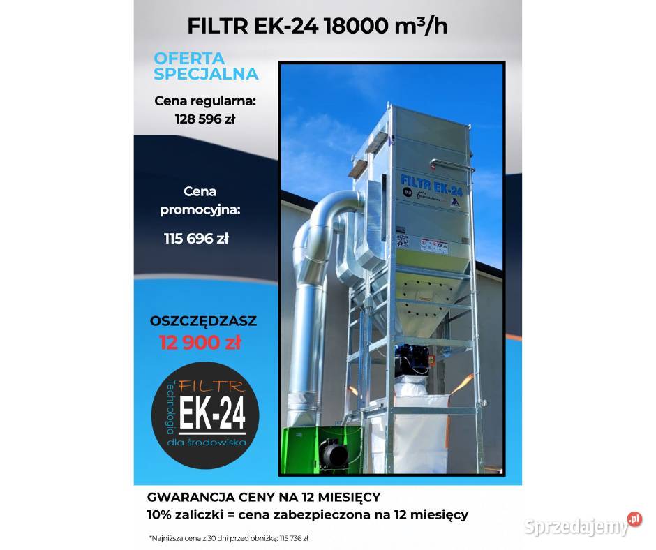 FILTR EK24 Odciąg Trocin 18 000 mh teraz 12900 Stalowa Wola