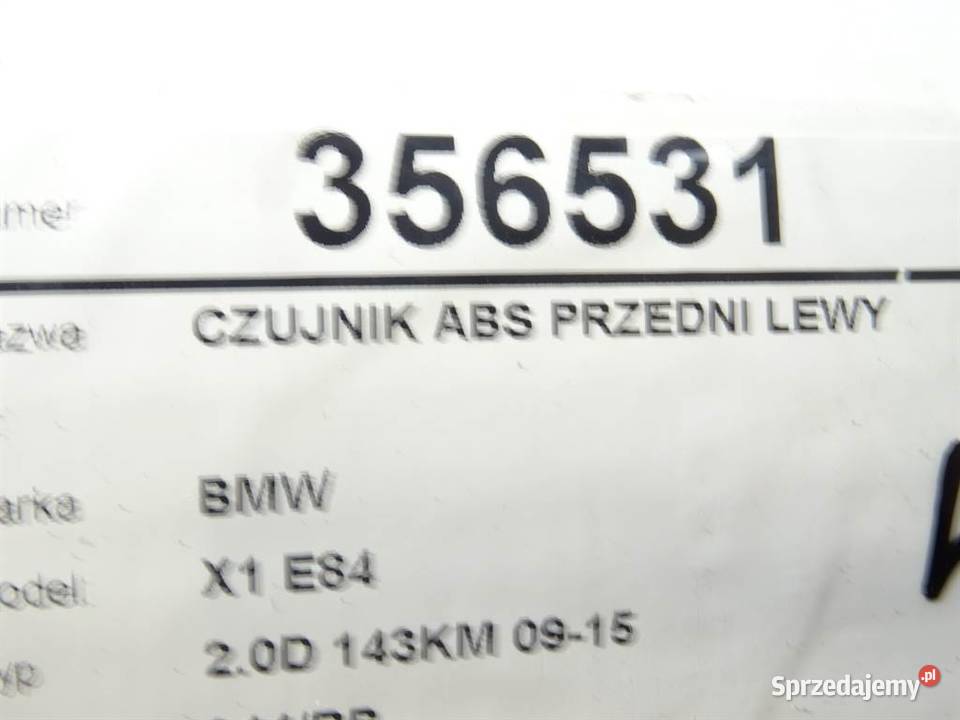 CZUJNIK ABS PRZEDNI LEWY BMW E84 0265008236 0915 Układ ABS i ESP Motoryzacja
