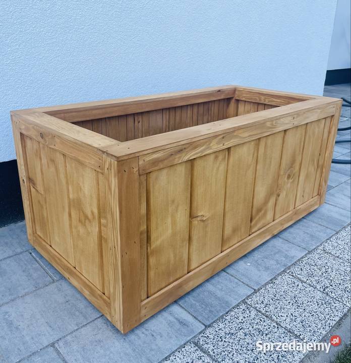 Solidna Drewniana Donica do Ogrodu 100x50x40 MD Skierniewice