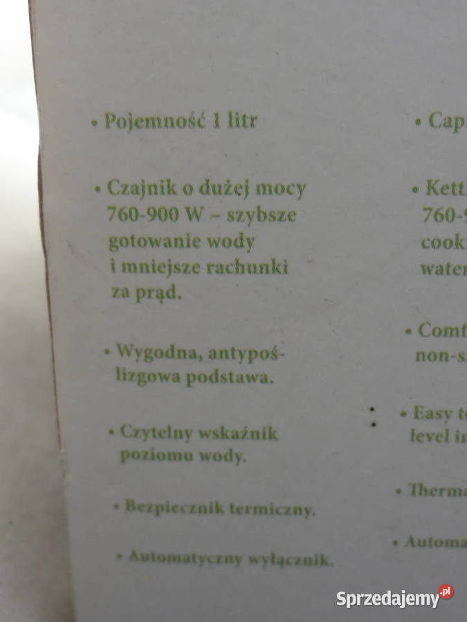 czajnik elektryczny 1L zachodniopomorskie Szczecin