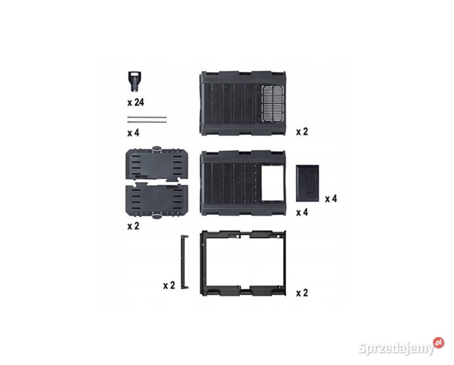 Kompostownik modułowy 2 Komorowy Czarny 800 L Gdańsk