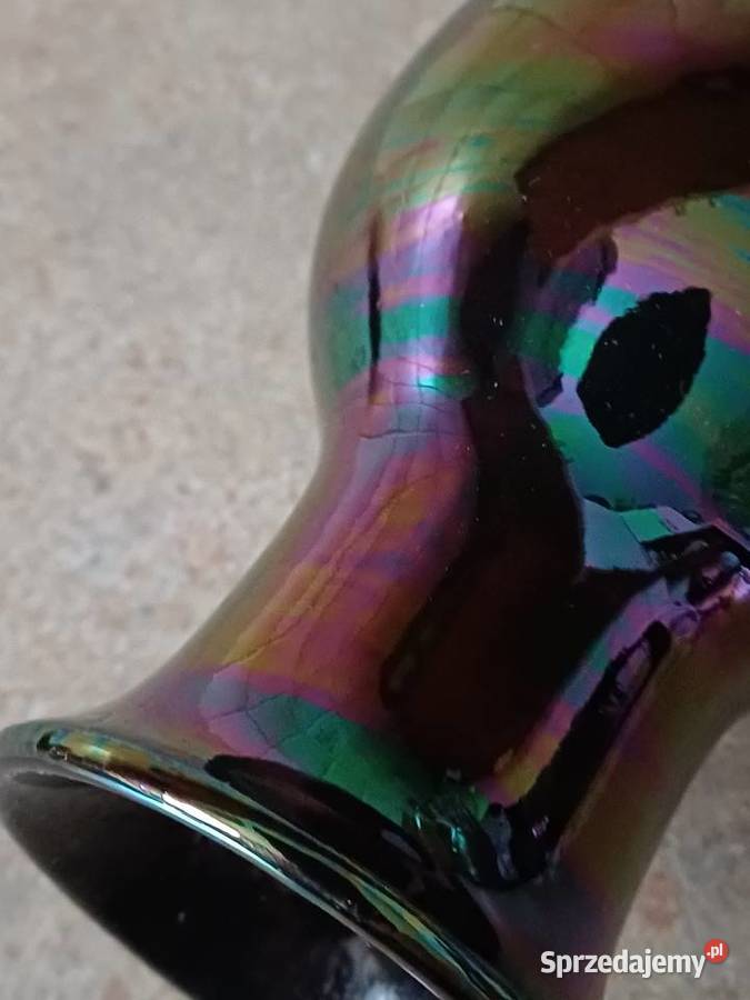 vintage wazon opalizujący Nowy Targ