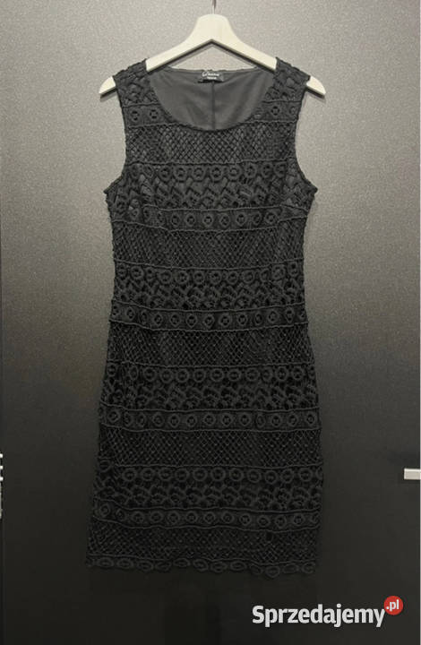 Czarna koronkowa mini sukienka na formalne Spódnice i sukienki łódzkie Łódź