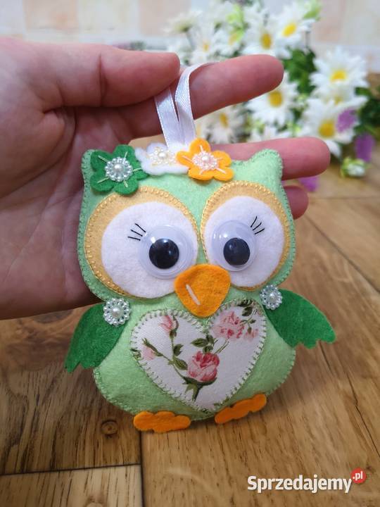 Sówkazawieszka Handmade z filcu Dekoracje i ozdoby Otrębusy