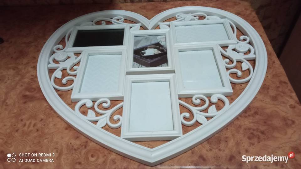 Duża ramka na zdjęcia fotki sprzedam biały Wrocław