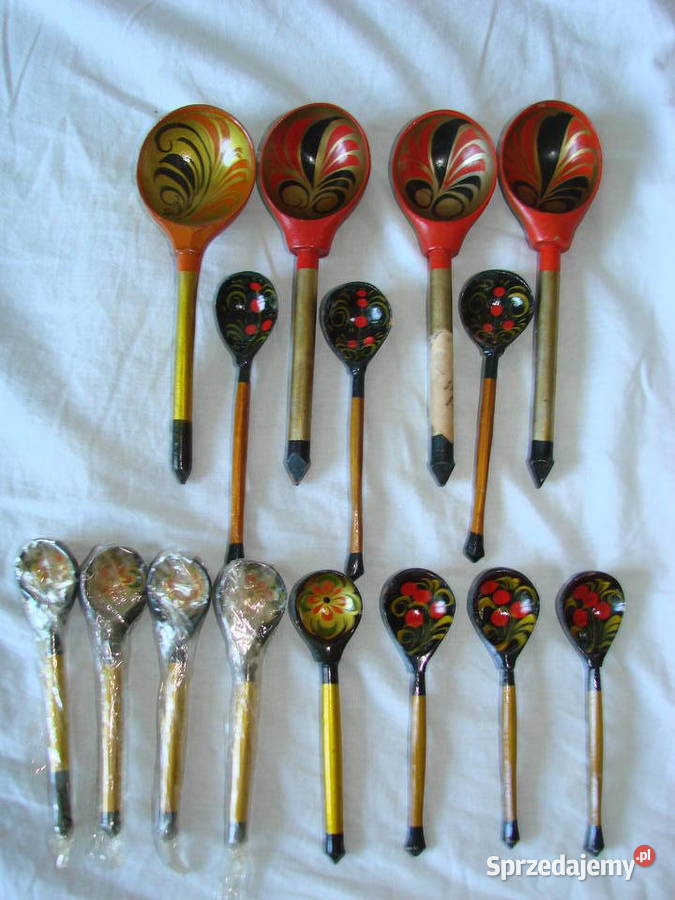 Chochłoma drewniana łyżka Antyki, Sztuka, Kolekcje Pruszcz Gdański