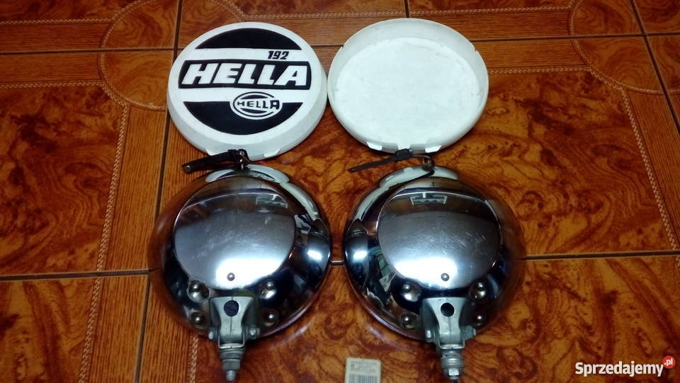 Duże chromowane halogeny Hella sprzedam