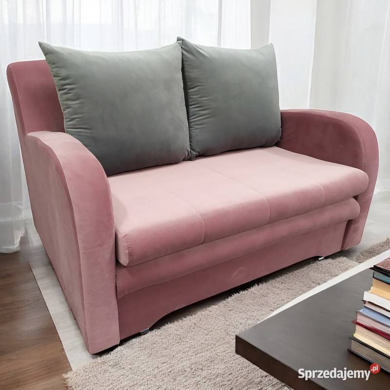 Sofa Jimena Różowa Funkcja Spania Dostawa 0 wielkopolskie Tarchały Małe