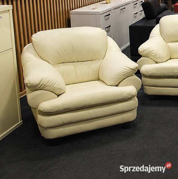 Komplet SARA 321 SKÓRA NATURALNA Kolor ECRU Olesno