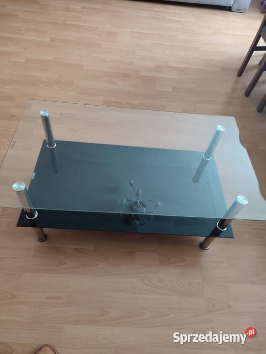 Tanio sprzedam stolik kawowy szklany 42cm Stoliki kawowe i ławy