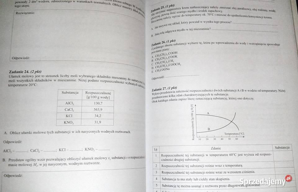 Chemia Fundamenty Zadania przedmaturalne P Chełm