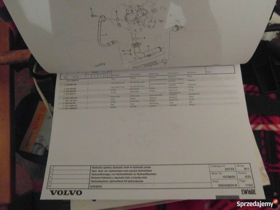 katalog czesci volvo ew160e i inne tom2 Szczecin