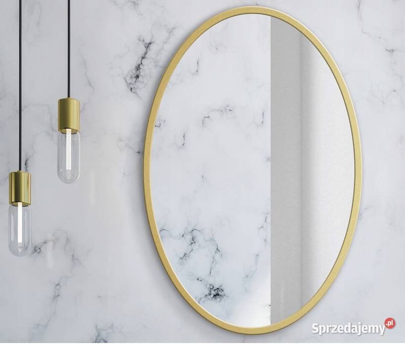 LUSTRO OKRĄGŁE ŚCIENNE Gold ZŁOTE 60 70 80 podlaskie Choroszcz