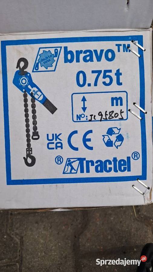 Wciągarka łańcuchowa dźwigniowa Tractel Bravo Świecie sprzedam