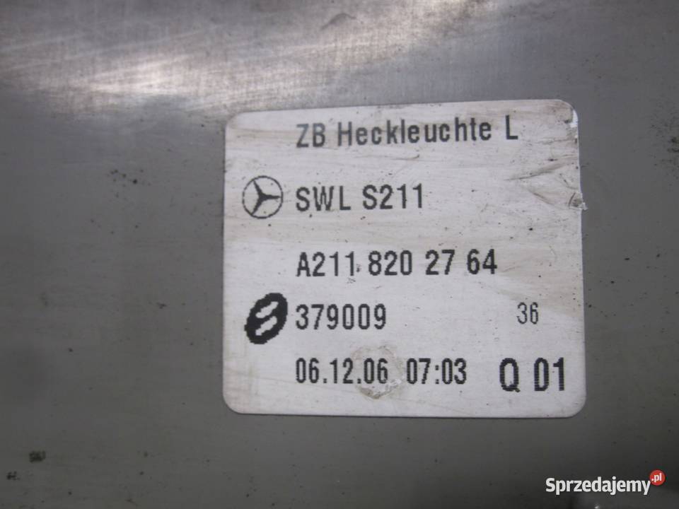 MERCEDES E W211 LIFT 07r Lampa lewy tył tylna Kielce