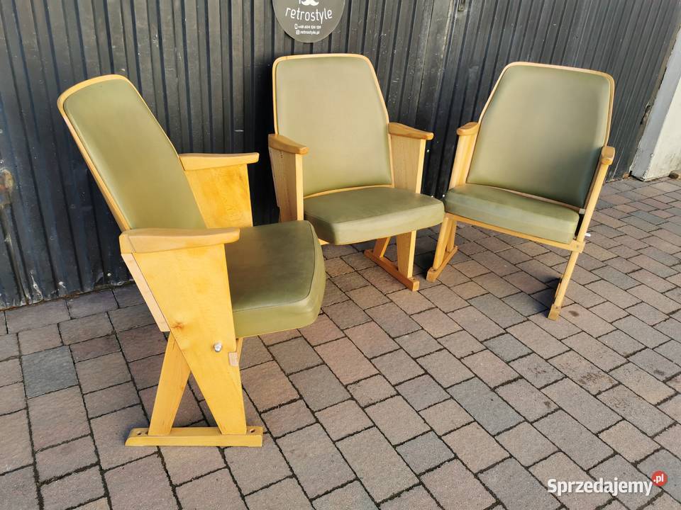 Fotel kinowy lata 60 Czechosłowacja PRL Vintage