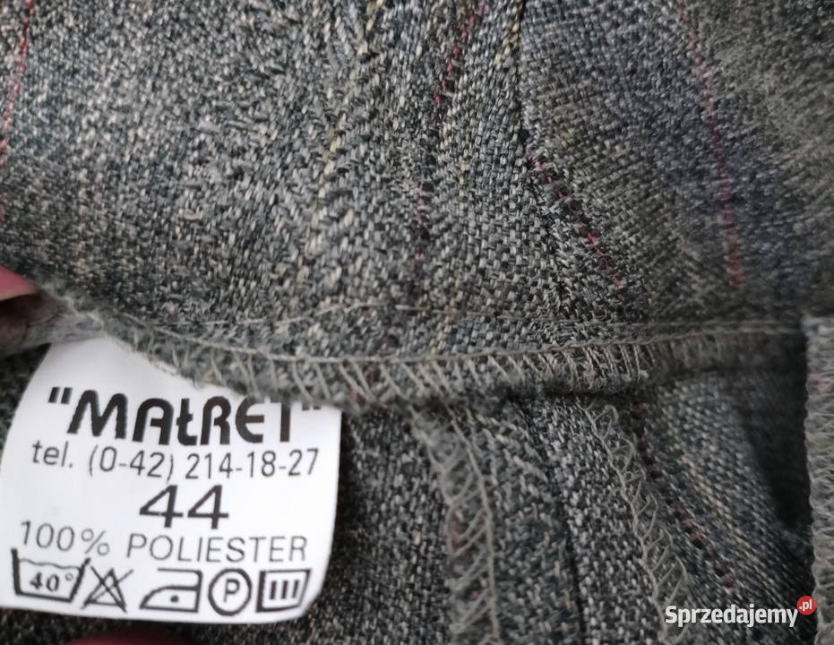 Szare spodnie 34 nogawki w kant z mankietami Oborniki