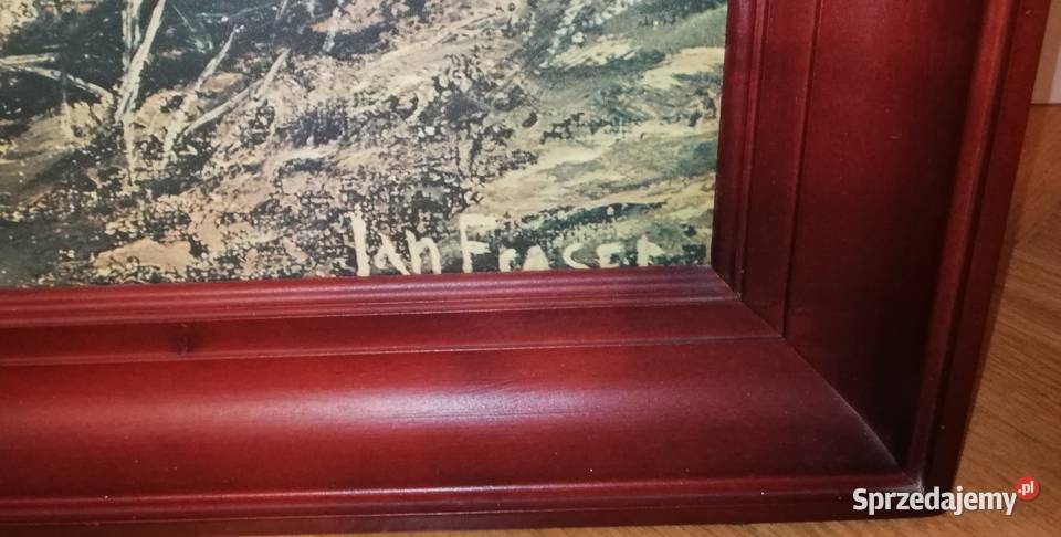 Duży obraz w drewnianej ramie reprodukcja Włoska Warszawa