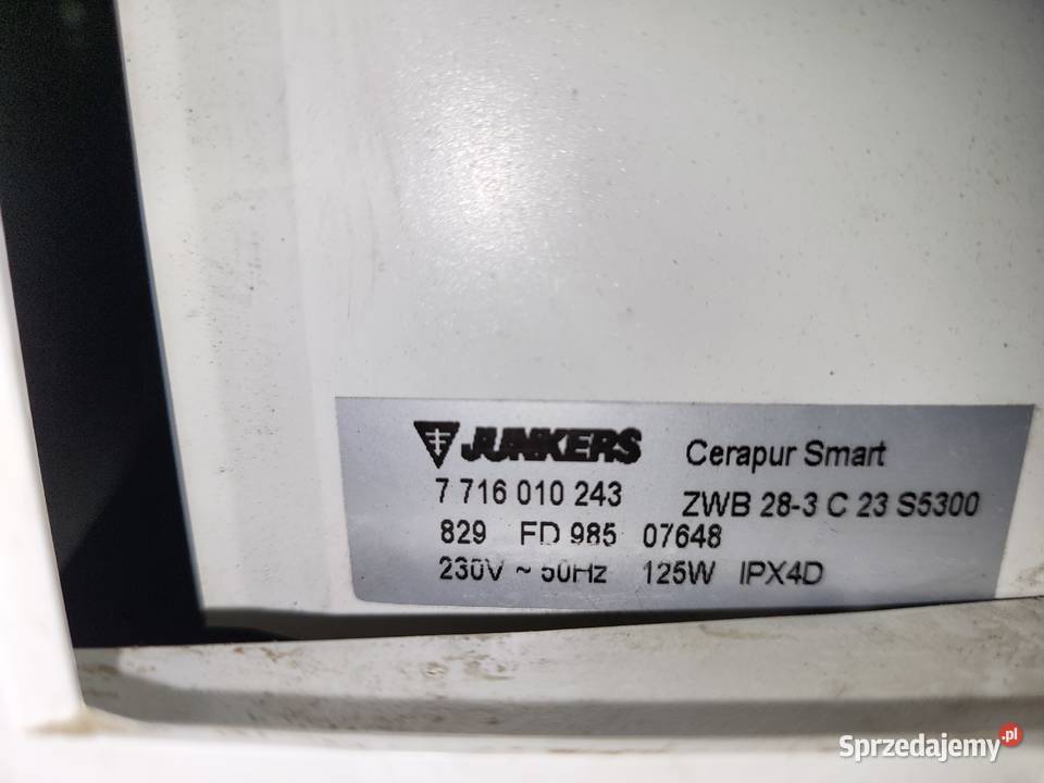 Junkers Cerapur Smart ZWB 283 C 23 S5300 części Kotły i Piece CO Tarnów