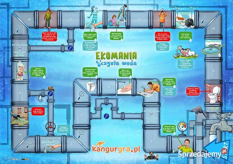 wielka EKO GRA planszowa EKOMANIA czysta woda małopolskie Kraków