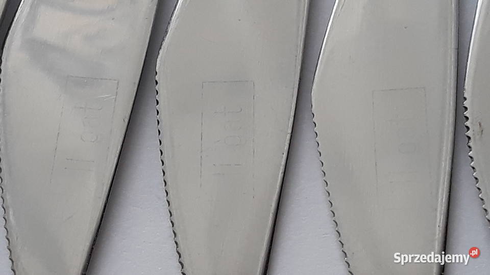 Noże obiadowe 2 ROŚLINNY Gerlach sztućce PRL Dąbrowa Górnicza