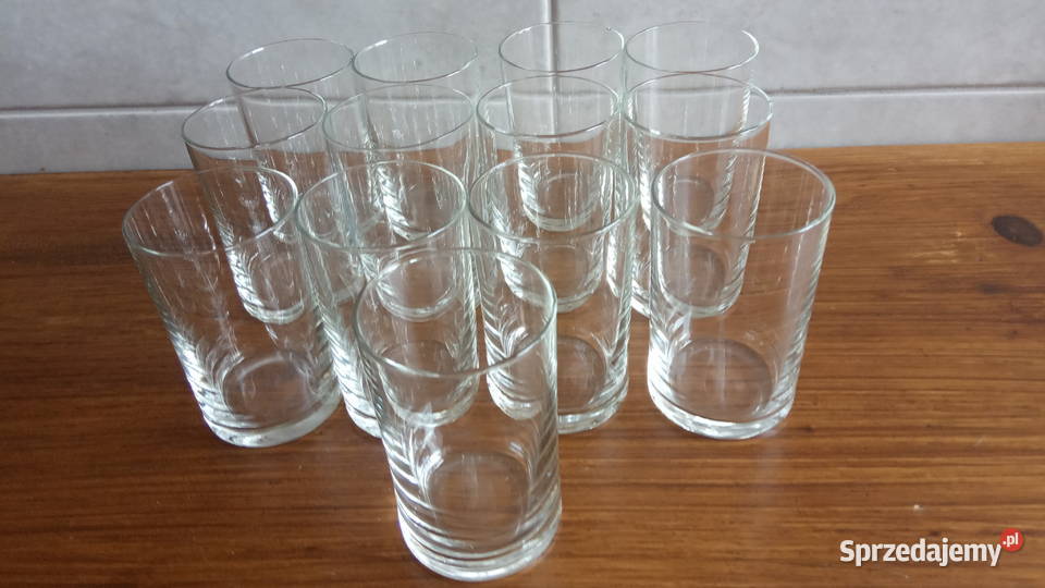 szklaneczki do napojów literatki z PRL 12 przezroczysty Kraków