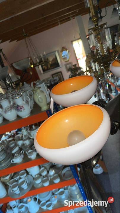 Żyrandol Podsufitowy Mosiężny 5 ramion z Antyki