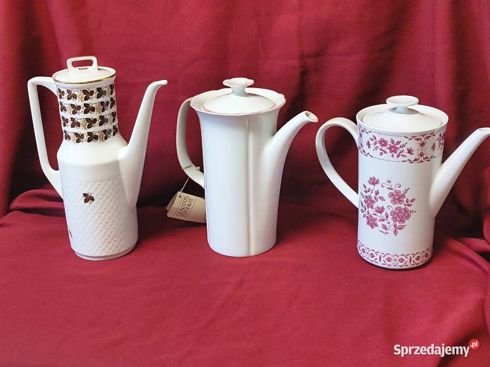 Zestaw porcelanowych dzbanków Niemcy Bawaria Chorzew