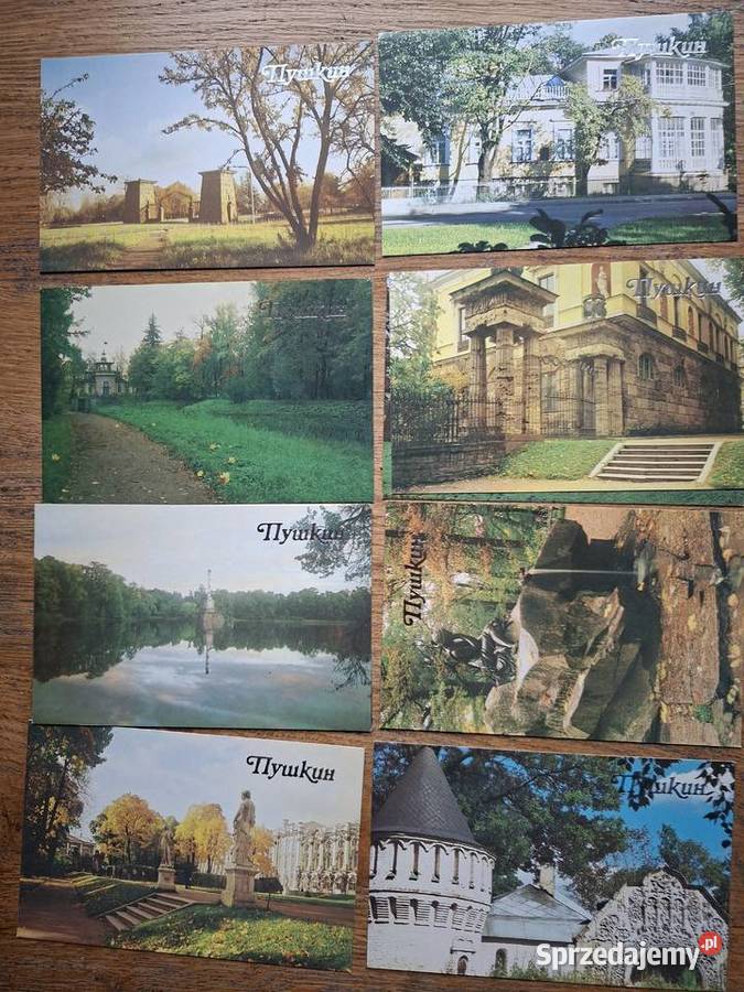 Puszkin Leningrad pocztówki w obwolucie 18 Kraków sprzedam