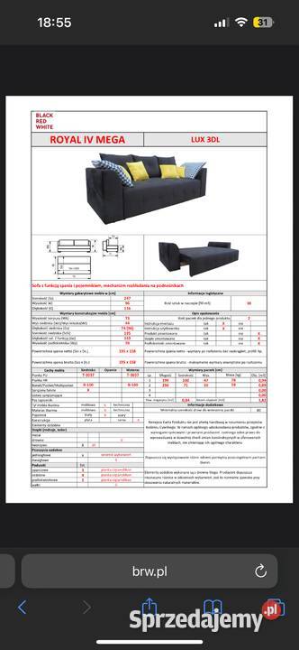 Kanapa z funkcją spania małopolskie Bochnia