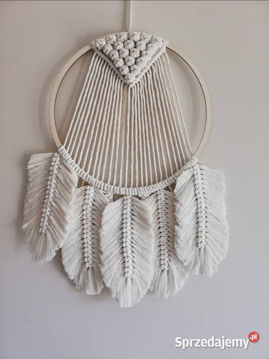 Łapacz snów makrama na kole styl boho Łapacze snów