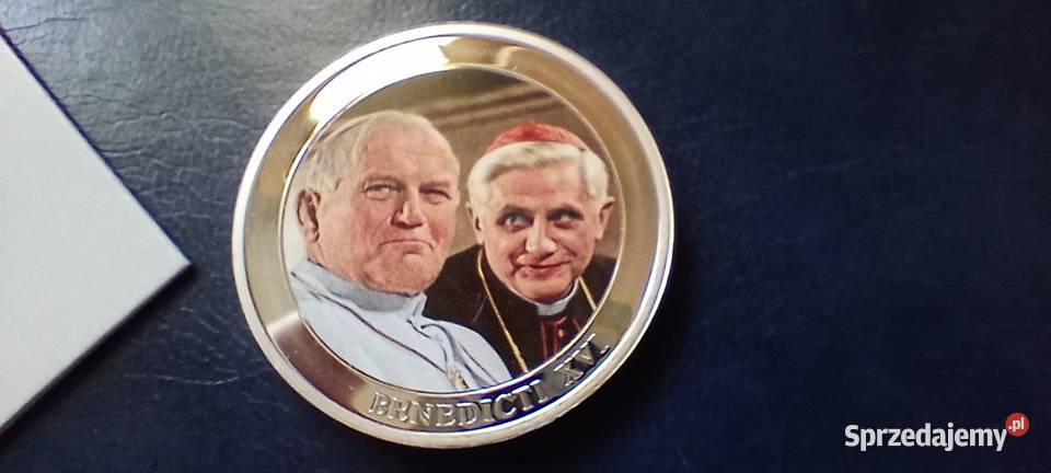 Stare monety Medal Jan Paweł II i Benedykt XVI podkarpackie Lesko