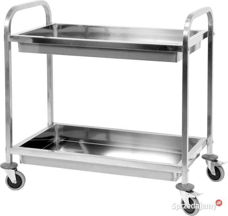 Wózek kelnerski 2 głębokie półki 90 stal Częstochowa