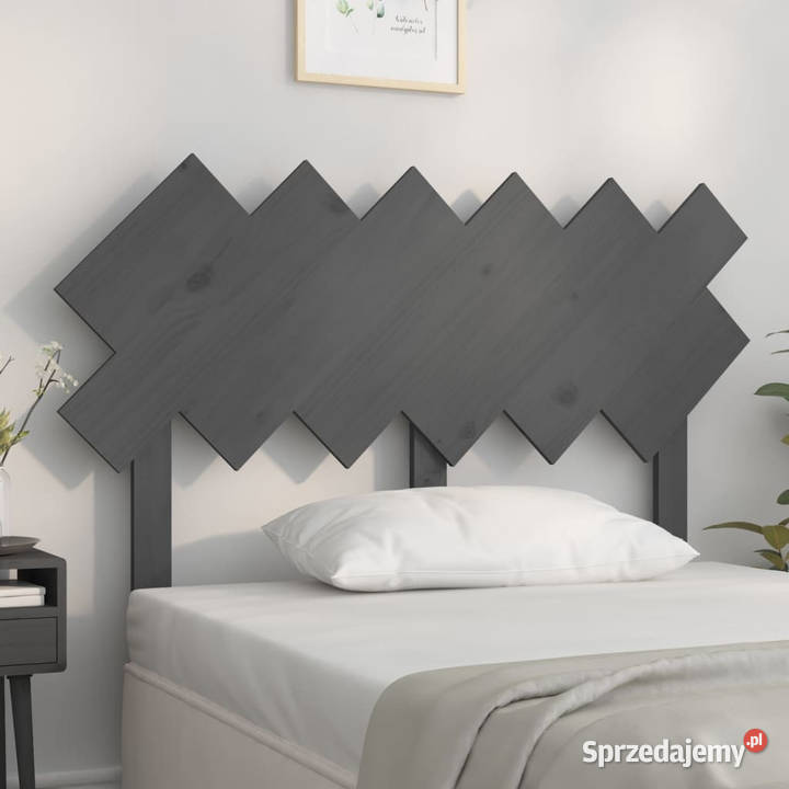 Wezgłowie łóżka szare 1225x3x805 lite drewno mazowieckie Warszawa
