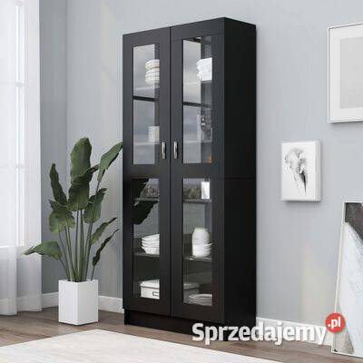 vidaXL Witryna czarna 825x305x1855 materiał Warszawa sprzedam