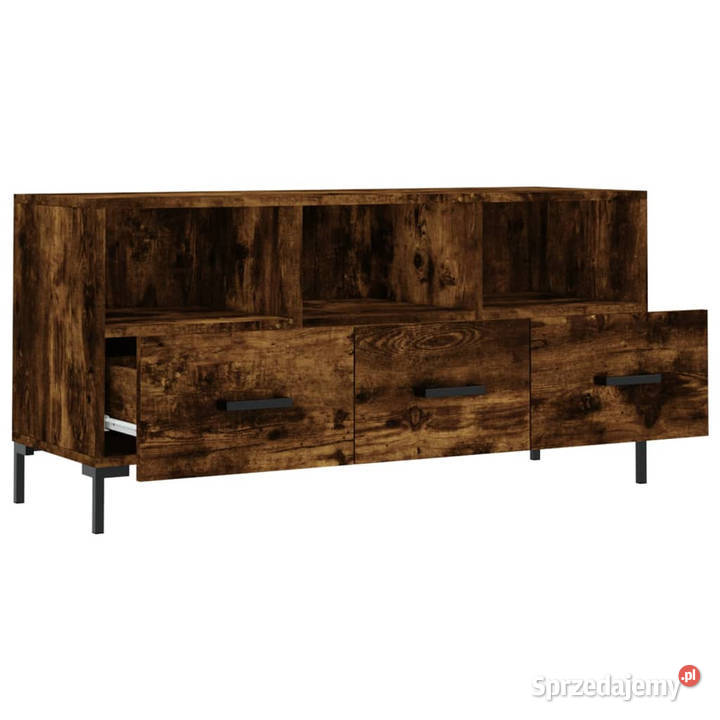 Szafka pod TV przydymiony dąb 102x36x50 WM829041 Szafki Warszawa