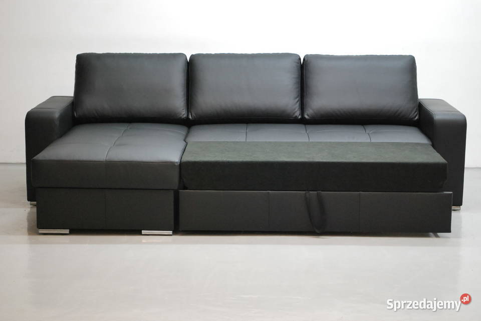 czarny SKÓRA NATURALNA NAROŻNIK Z FSPANIA6605 Poznań sprzedam